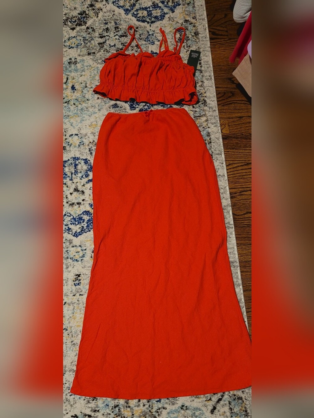 3 For $40 wild fable Red Two-Piece Maxi Skirt Set